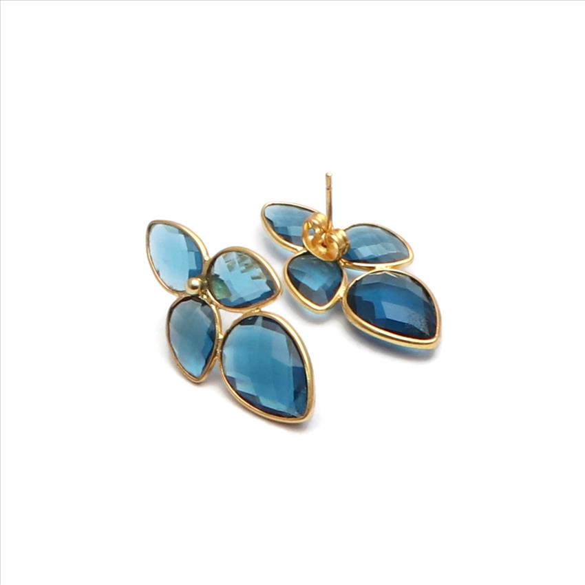 Agate, Crystal, Peridot Gemstone, Gold Plated Earrings, Gemstone Earrings, Gift For Girls Earrings, Handmade Earrings Jewelry (EJ-2887)