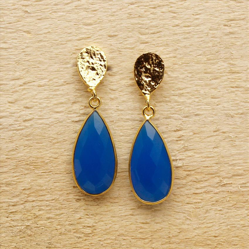 Amazing Multi Color Gemstone Earrings, Pear/Round Gemstone Earrings, Dangle Drop Earrings, Handmade Gemstone Earrings Jewelry (EJ-141)