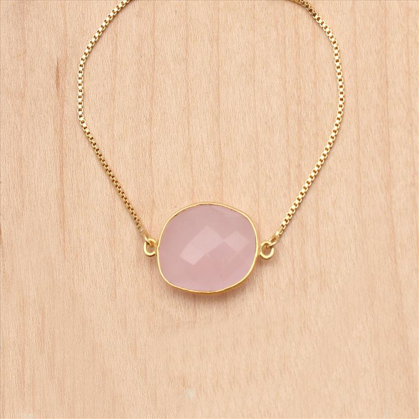 Labradorite, Agate Gemstone Gold Plated Bracelets Dedicated Adjustable Cubic Zircon Bracelets Handmade Jewelry (EJ-2554)