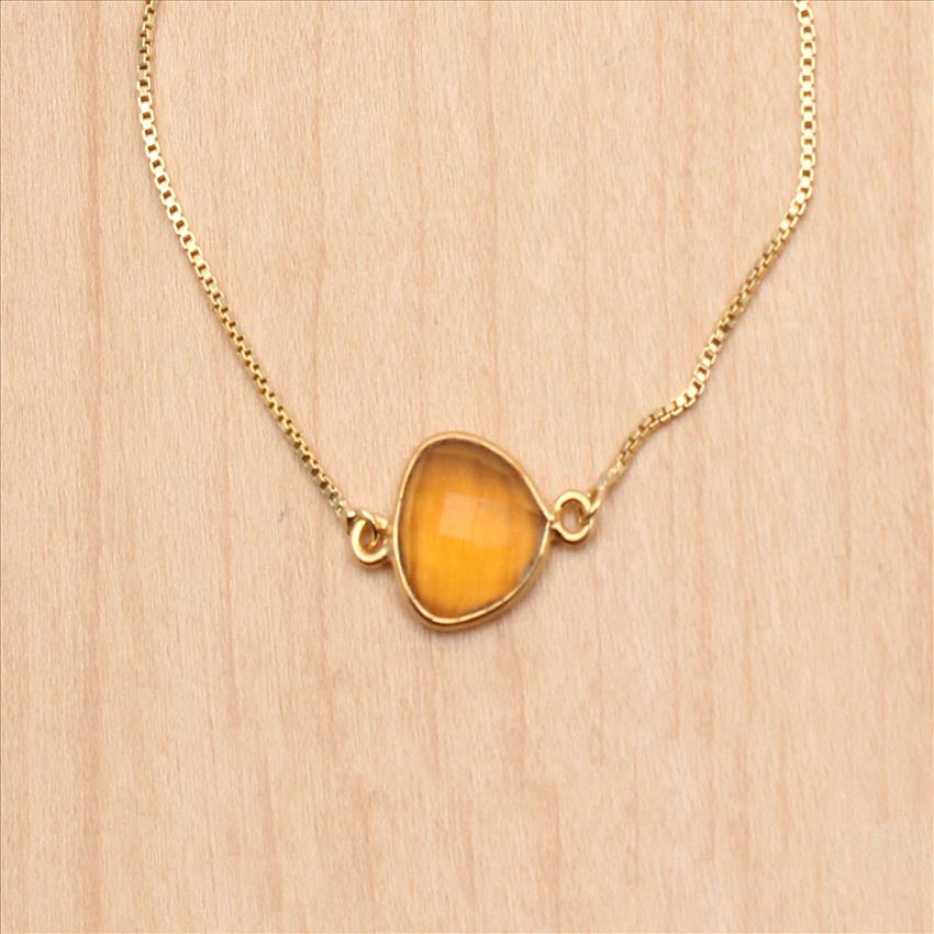 Moonstone, Citrine Gemstone Attractive Adjustable Bracelet Slider Stacking With Cubic Zircon Bracelets Handmade Jewelry Supplies (EJ-2594)