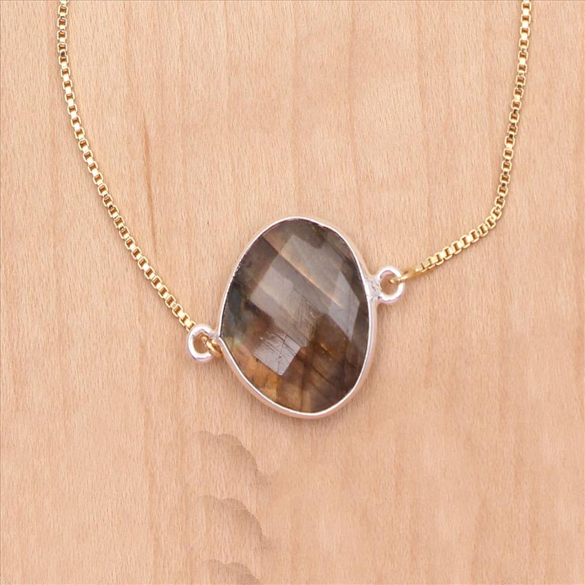 Morganite, Labradorite Bracelet, Gold Plated Bracelets Stylish Adjustable Gemstone Bracelets Fashion Jewelry Supplies (EJ-2542)