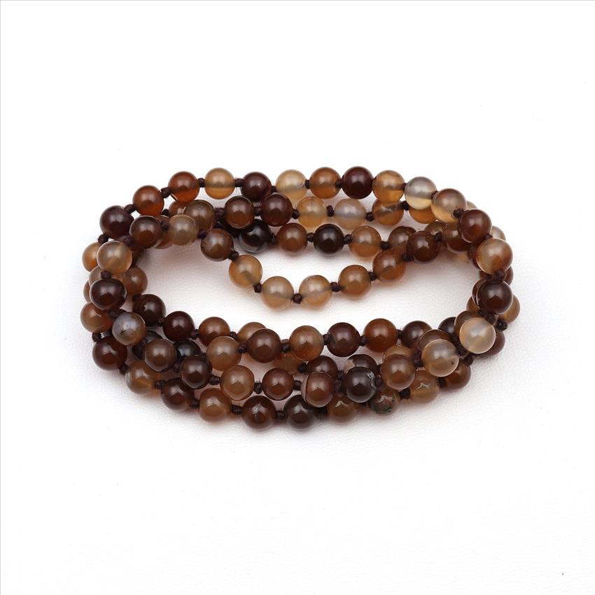 Multi Jade Gemstone Beaded Handmade Knotted Necklace Charm Necklace for Men Women Mala Beads (B8N-29)