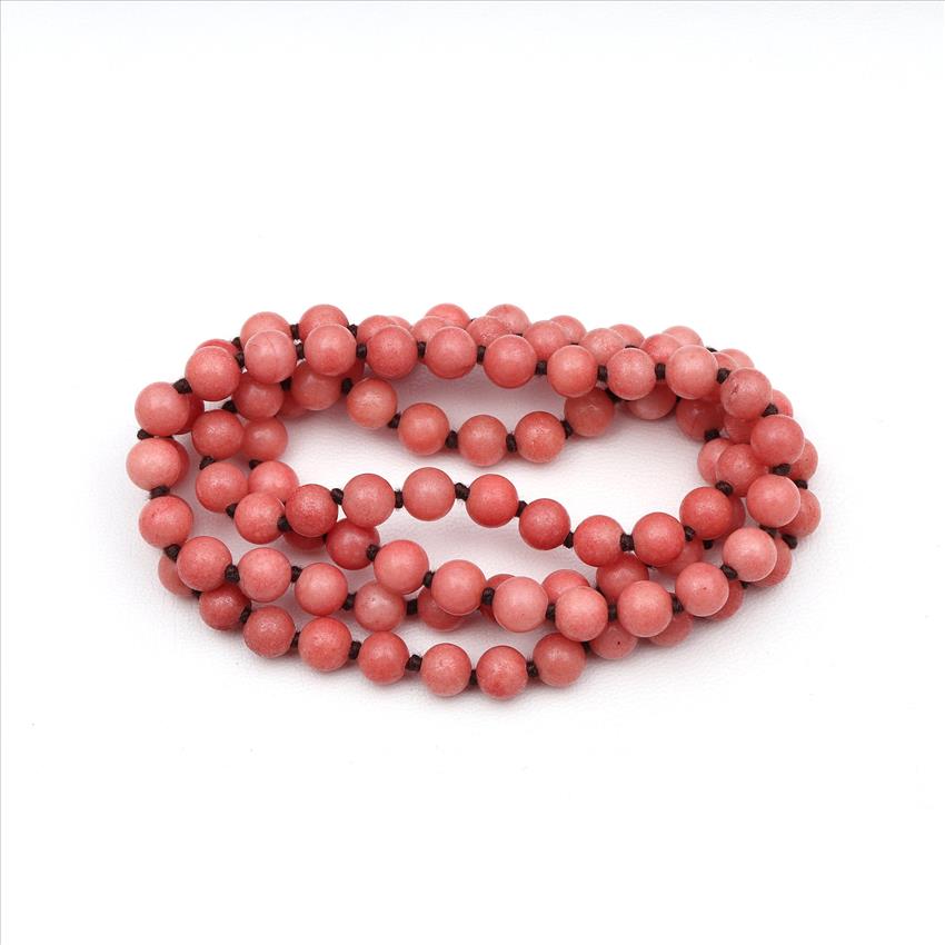 Multi Color Jade Gemstone Beaded Necklace for Men Women Knotted Necklace Wholesale Jewelry (B8N-01)