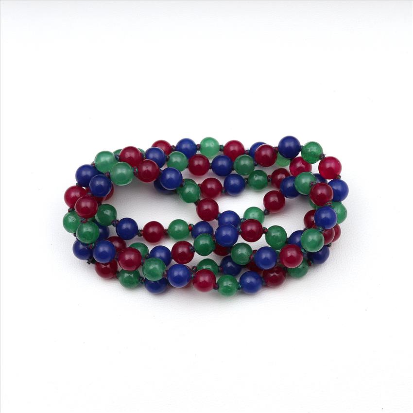 Druzy & Jade Gemstone Beaded Handmade Knotted Necklace Charm Necklace for Men Women Jewelry (B8N-21)