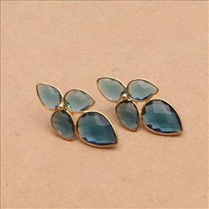 Agate, Crystal, Peridot Gemstone, Gold Plated Earrings, Gemstone Earrings, Gift For Girls Earrings, Handmade Earrings Jewelry (EJ-2887)