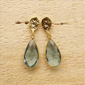 Amazing Multi Color Gemstone Earrings, Pear/Round Gemstone Earrings, Dangle Drop Earrings, Handmade Gemstone Earrings Jewelry (EJ-141)