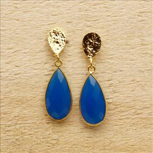 Amazing Multi Color Gemstone Earrings, Pear/Round Gemstone Earrings, Dangle Drop Earrings, Handmade Gemstone Earrings Jewelry (EJ-141)