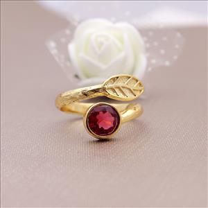 Labradorite,Rose Quartz,Fuchsia,Topaz,Gemstone Gold Plated,Adjustable Ring, Multi Gemstone Rings Jewelry (EJ-1707)