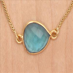 Crystal, Chalcedony Gemstone Adjustable Gold Chain Bracelets With Cubic Zircon Slider Bracelets Making Jewelry Supplies  (EJ-2610)