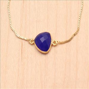 Chalcedony, Moonstone Gemstone Adjustable Gold Chain Bracelet Slider Stacking With Cubic Zircon Bracelets Finding Jewelry (EJ-2602)