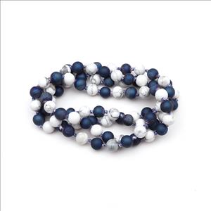 Jade, Agate Druzy Gemstone Beaded Charm Necklace Handmade Knotted Necklace Thread Necklace Statement Necklace (B8N-65)