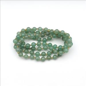 Druzy, Jade Gemstone Beaded Thread Necklace Handmade Knotted Necklace Mala Beads Jewelry (B8N-53)