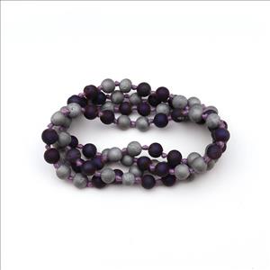 Druzy & Agate Gemstone Beaded Handmade Knotted Necklace  Necklace for Men Women Beaded Jewelry (B8N-17)