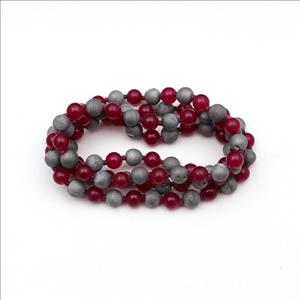 Druzy, Jade Gemstone Beaded Thread Necklace Handmade Knotted Necklace Mala Beads Jewelry (B8N-53)