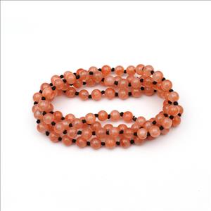 Multi Jade Gemstone Beaded Handmade Knotted Necklace Charm Necklace for Men Women Mala Beads (B8N-29)